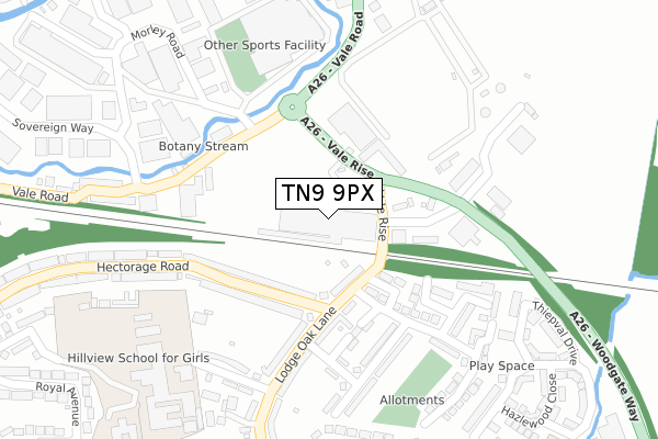TN9 9PX map - large scale - OS Open Zoomstack (Ordnance Survey) TN9 9PX map - large scale - OS Open Zoomstack (Ordnance Survey)