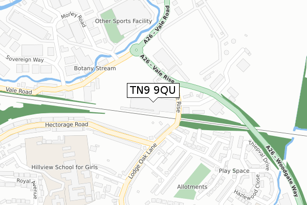 TN9 9QU map - large scale - OS Open Zoomstack (Ordnance Survey) TN9 9QU map - large scale - OS Open Zoomstack (Ordnance Survey)