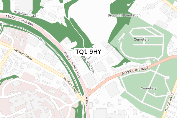 TQ1 9HY map - large scale - OS Open Zoomstack (Ordnance Survey) TQ1 9HY map - large scale - OS Open Zoomstack (Ordnance Survey)