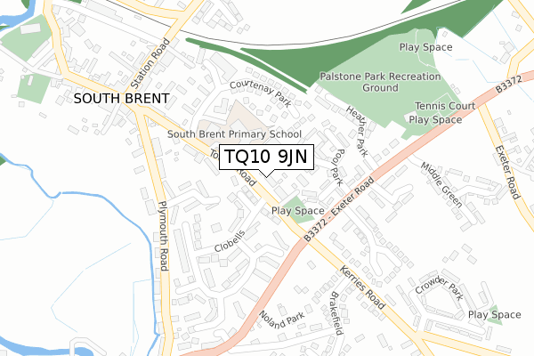 TQ10 9JN map - large scale - OS Open Zoomstack (Ordnance Survey)