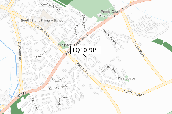 TQ10 9PL map - large scale - OS Open Zoomstack (Ordnance Survey)