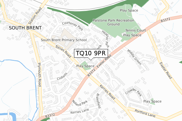 TQ10 9PR map - large scale - OS Open Zoomstack (Ordnance Survey)