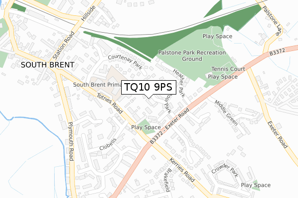 TQ10 9PS map - large scale - OS Open Zoomstack (Ordnance Survey)