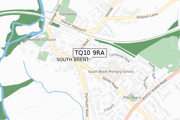 TQ10 9RA map - large scale - OS Open Zoomstack (Ordnance Survey)