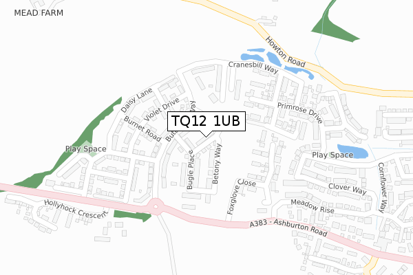 TQ12 1UB map - large scale - OS Open Zoomstack (Ordnance Survey) TQ12 1UB map - large scale - OS Open Zoomstack (Ordnance Survey)