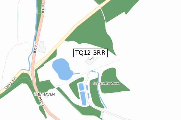 TQ12 3RR map - large scale - OS Open Zoomstack (Ordnance Survey)