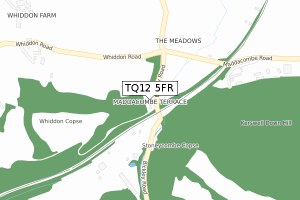 TQ12 5FR map - large scale - OS Open Zoomstack (Ordnance Survey)