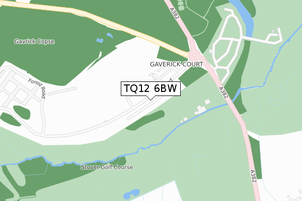 TQ12 6BW map - large scale - OS Open Zoomstack (Ordnance Survey)