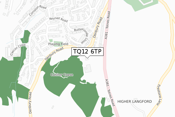TQ12 6TP map - large scale - OS Open Zoomstack (Ordnance Survey) TQ12 6TP map - large scale - OS Open Zoomstack (Ordnance Survey)