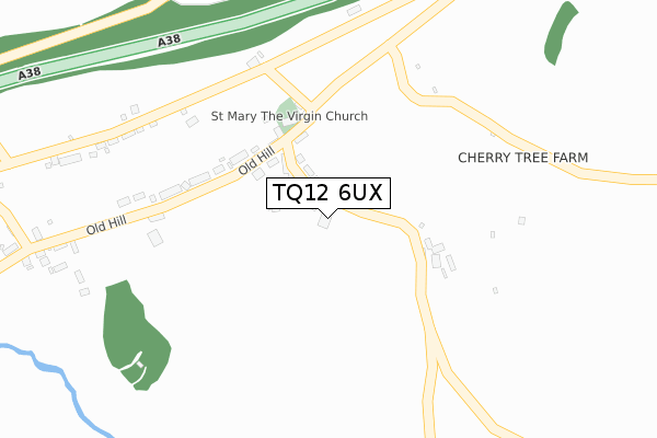 TQ12 6UX map - large scale - OS Open Zoomstack (Ordnance Survey) TQ12 6UX map - large scale - OS Open Zoomstack (Ordnance Survey)