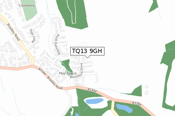 TQ13 9GH map - large scale - OS Open Zoomstack (Ordnance Survey) TQ13 9GH map - large scale - OS Open Zoomstack (Ordnance Survey)
