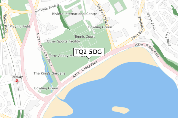 TQ2 5DG map - large scale - OS Open Zoomstack (Ordnance Survey)