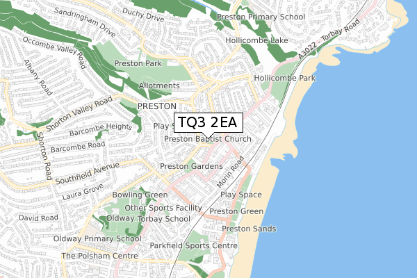 TQ3 2EA map - small scale - OS Open Zoomstack (Ordnance Survey)