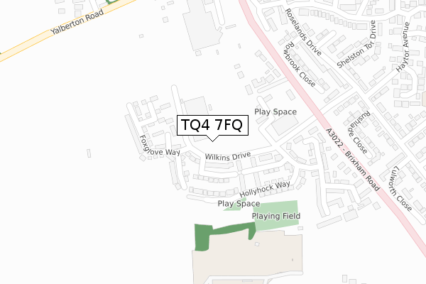 TQ4 7FQ map - large scale - OS Open Zoomstack (Ordnance Survey)