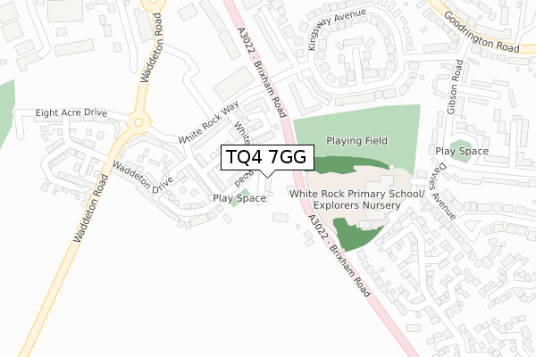 TQ4 7GG map - large scale - OS Open Zoomstack (Ordnance Survey)