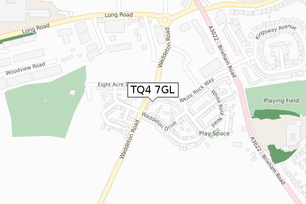 TQ4 7GL map - large scale - OS Open Zoomstack (Ordnance Survey)