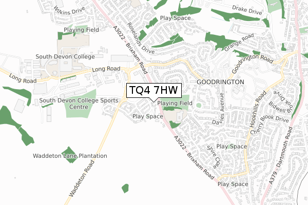 TQ4 7HW map - small scale - OS Open Zoomstack (Ordnance Survey) TQ4 7HW map - small scale - OS Open Zoomstack (Ordnance Survey)
