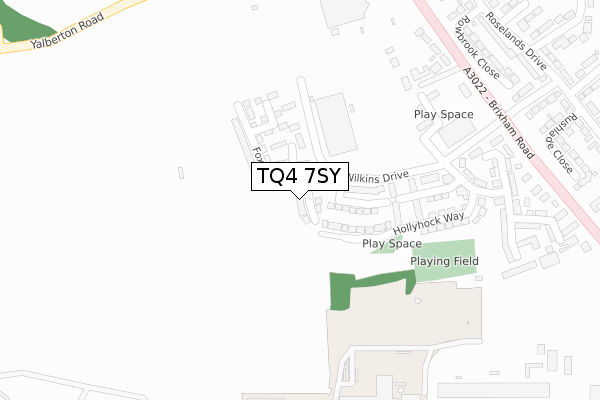 TQ4 7SY map - large scale - OS Open Zoomstack (Ordnance Survey) TQ4 7SY map - large scale - OS Open Zoomstack (Ordnance Survey)