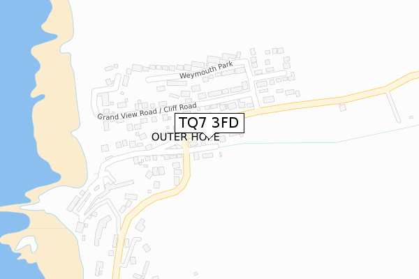 TQ7 3FD map - large scale - OS Open Zoomstack (Ordnance Survey) TQ7 3FD map - large scale - OS Open Zoomstack (Ordnance Survey)