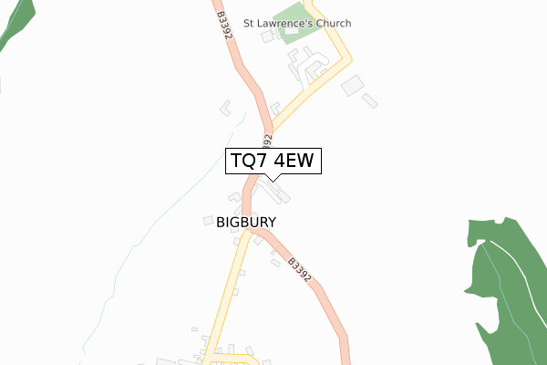 TQ7 4EW map - large scale - OS Open Zoomstack (Ordnance Survey)