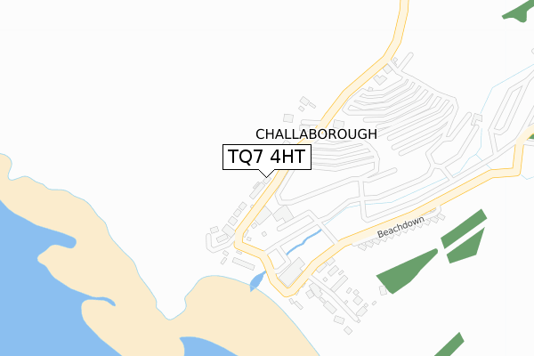 TQ7 4HT map - large scale - OS Open Zoomstack (Ordnance Survey)