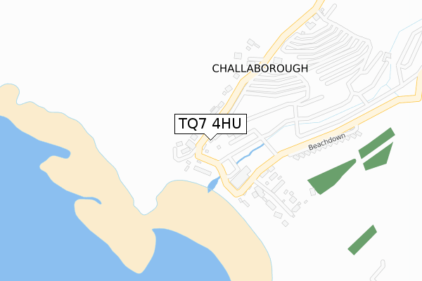 TQ7 4HU map - large scale - OS Open Zoomstack (Ordnance Survey)