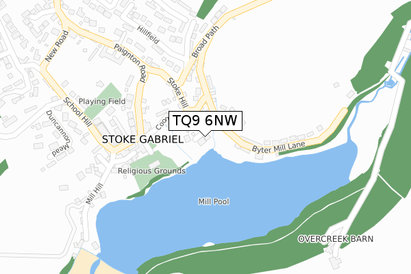 TQ9 6NW map - large scale - OS Open Zoomstack (Ordnance Survey) TQ9 6NW map - large scale - OS Open Zoomstack (Ordnance Survey)