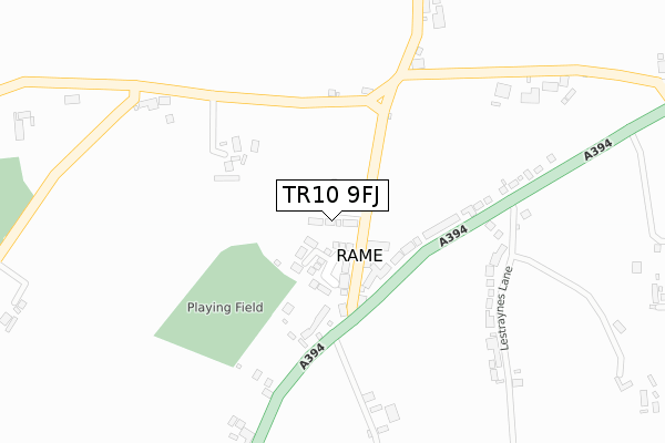 TR10 9FJ map - large scale - OS Open Zoomstack (Ordnance Survey)