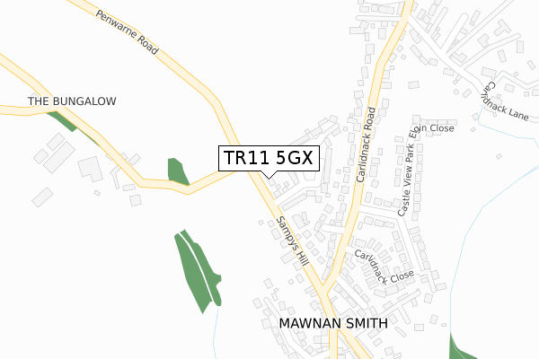 TR11 5GX map - large scale - OS Open Zoomstack (Ordnance Survey)