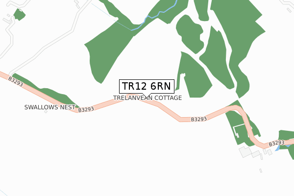 TR12 6RN map - large scale - OS Open Zoomstack (Ordnance Survey)