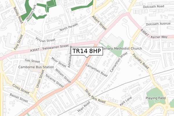 TR14 8HP map - large scale - OS Open Zoomstack (Ordnance Survey)