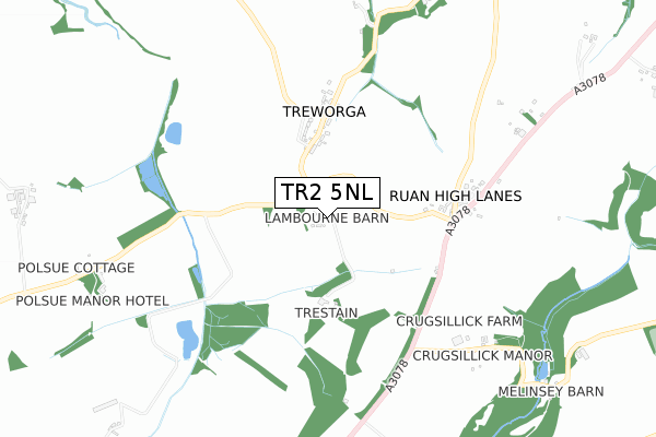 TR2 5NL map - small scale - OS Open Zoomstack (Ordnance Survey) TR2 5NL map - small scale - OS Open Zoomstack (Ordnance Survey)