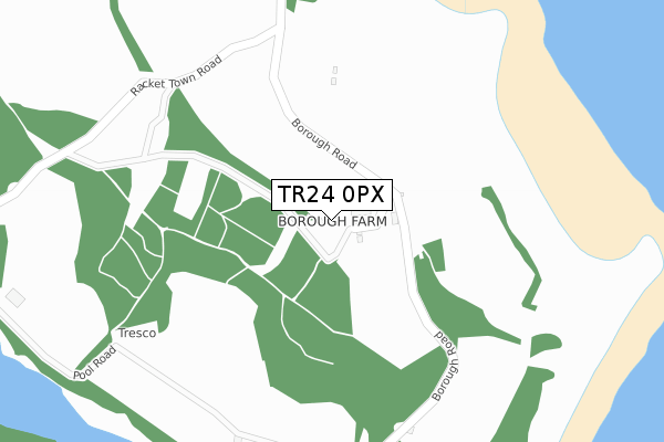 TR24 0PX map - large scale - OS Open Zoomstack (Ordnance Survey)