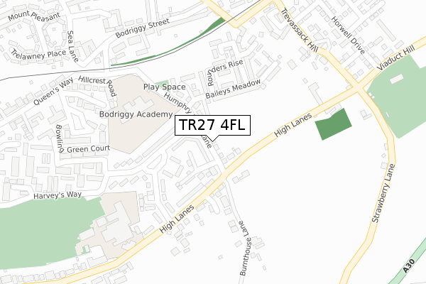 TR27 4FL map - large scale - OS Open Zoomstack (Ordnance Survey) TR27 4FL map - large scale - OS Open Zoomstack (Ordnance Survey)