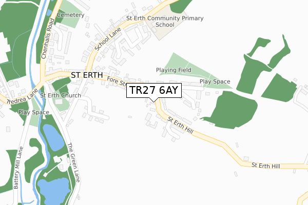 TR27 6AY map - large scale - OS Open Zoomstack (Ordnance Survey)