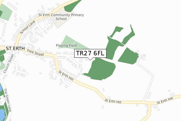 TR27 6FL map - large scale - OS Open Zoomstack (Ordnance Survey)
