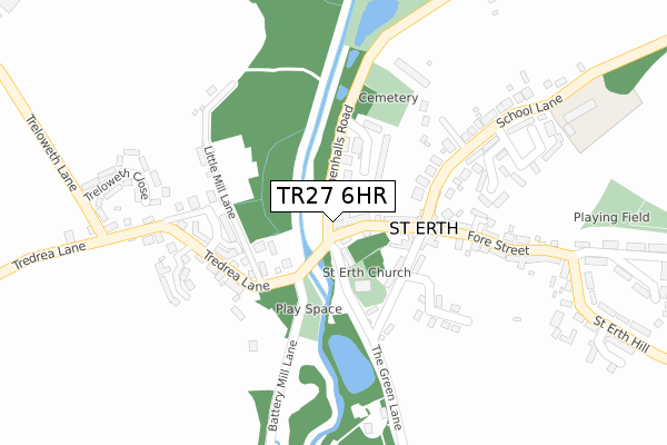 TR27 6HR map - large scale - OS Open Zoomstack (Ordnance Survey)