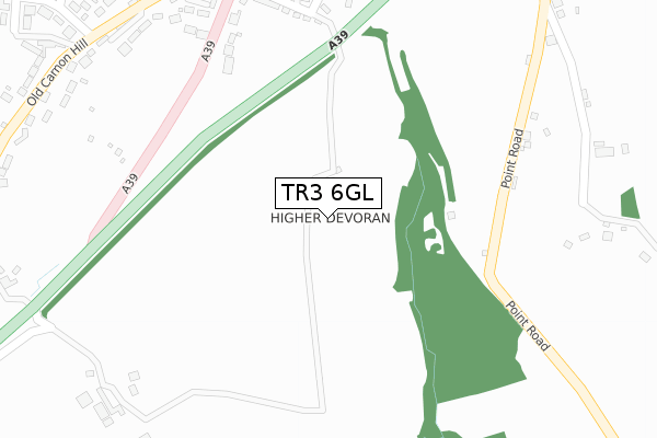 TR3 6GL map - large scale - OS Open Zoomstack (Ordnance Survey)