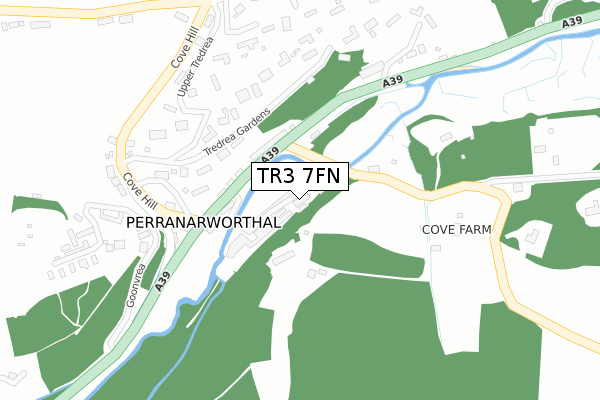 TR3 7FN map - large scale - OS Open Zoomstack (Ordnance Survey) TR3 7FN map - large scale - OS Open Zoomstack (Ordnance Survey)