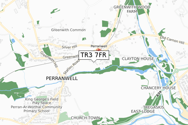 TR3 7FR map - small scale - OS Open Zoomstack (Ordnance Survey) TR3 7FR map - small scale - OS Open Zoomstack (Ordnance Survey)