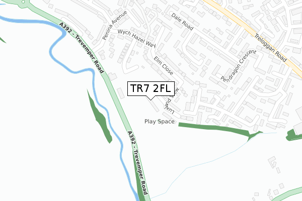 TR7 2FL map - large scale - OS Open Zoomstack (Ordnance Survey)