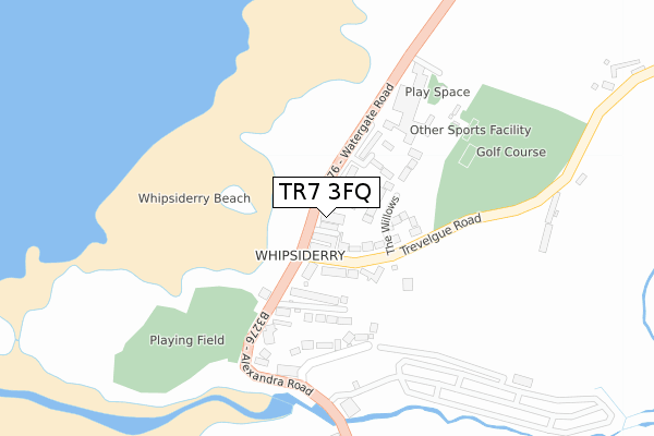 TR7 3FQ map - large scale - OS Open Zoomstack (Ordnance Survey) TR7 3FQ map - large scale - OS Open Zoomstack (Ordnance Survey)