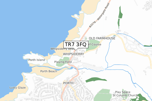 TR7 3FQ map - small scale - OS Open Zoomstack (Ordnance Survey) TR7 3FQ map - small scale - OS Open Zoomstack (Ordnance Survey)