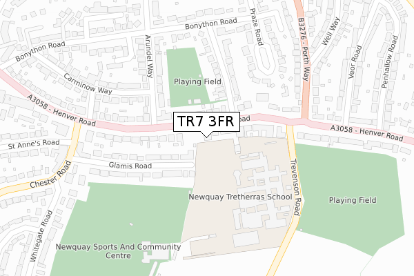 TR7 3FR map - large scale - OS Open Zoomstack (Ordnance Survey)