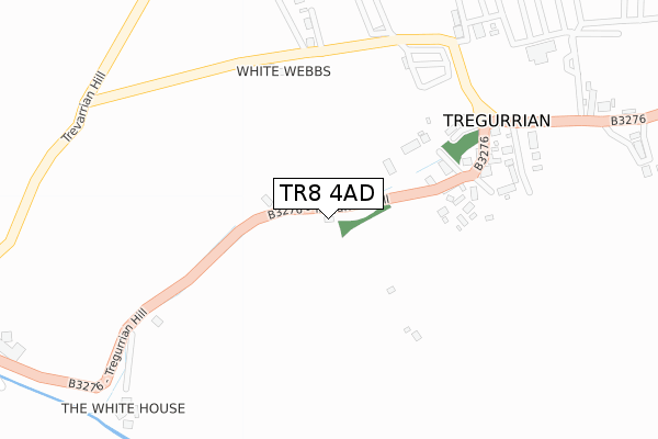 TR8 4AD map - large scale - OS Open Zoomstack (Ordnance Survey)