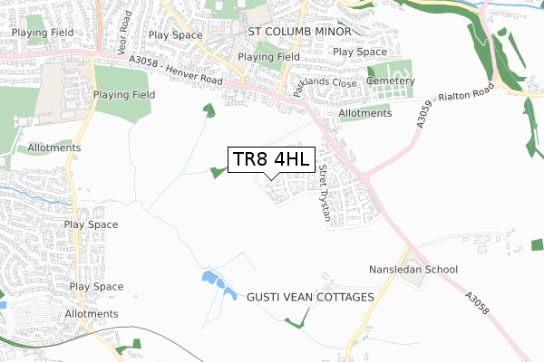 TR8 4HL map - small scale - OS Open Zoomstack (Ordnance Survey) TR8 4HL map - small scale - OS Open Zoomstack (Ordnance Survey)
