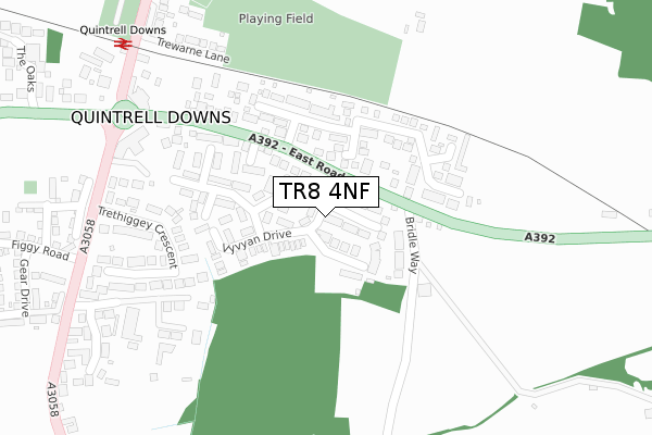 TR8 4NF map - large scale - OS Open Zoomstack (Ordnance Survey)