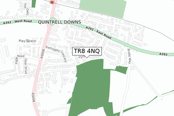 TR8 4NQ map - large scale - OS Open Zoomstack (Ordnance Survey)