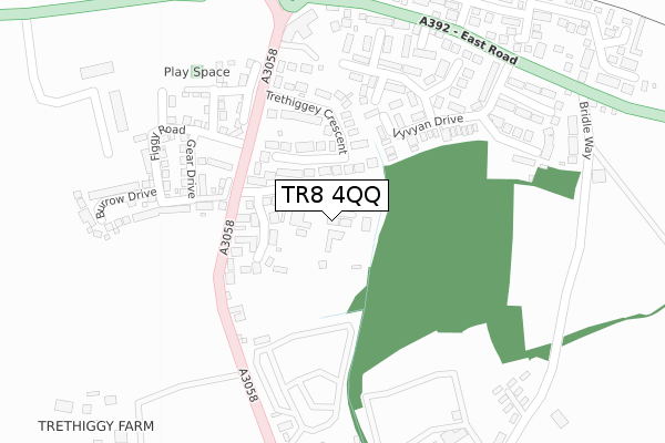 TR8 4QQ map - large scale - OS Open Zoomstack (Ordnance Survey) TR8 4QQ map - large scale - OS Open Zoomstack (Ordnance Survey)