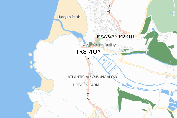 TR8 4QY map - small scale - OS Open Zoomstack (Ordnance Survey) TR8 4QY map - small scale - OS Open Zoomstack (Ordnance Survey)